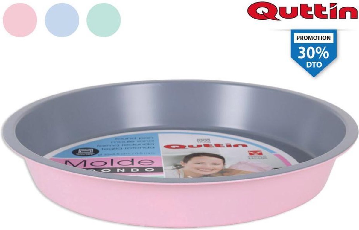 Quttin bakvorm - anti aanbak - geschikt voor oven - ronde bakvorm - lichtroze