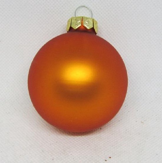 Kerstbal, mat-oranje, 9 stuks: Ø 5 cm: Glas | bol.com