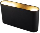 Zwarte LED wandlamp - 2x G9 fitting - IP20 - Oregon
