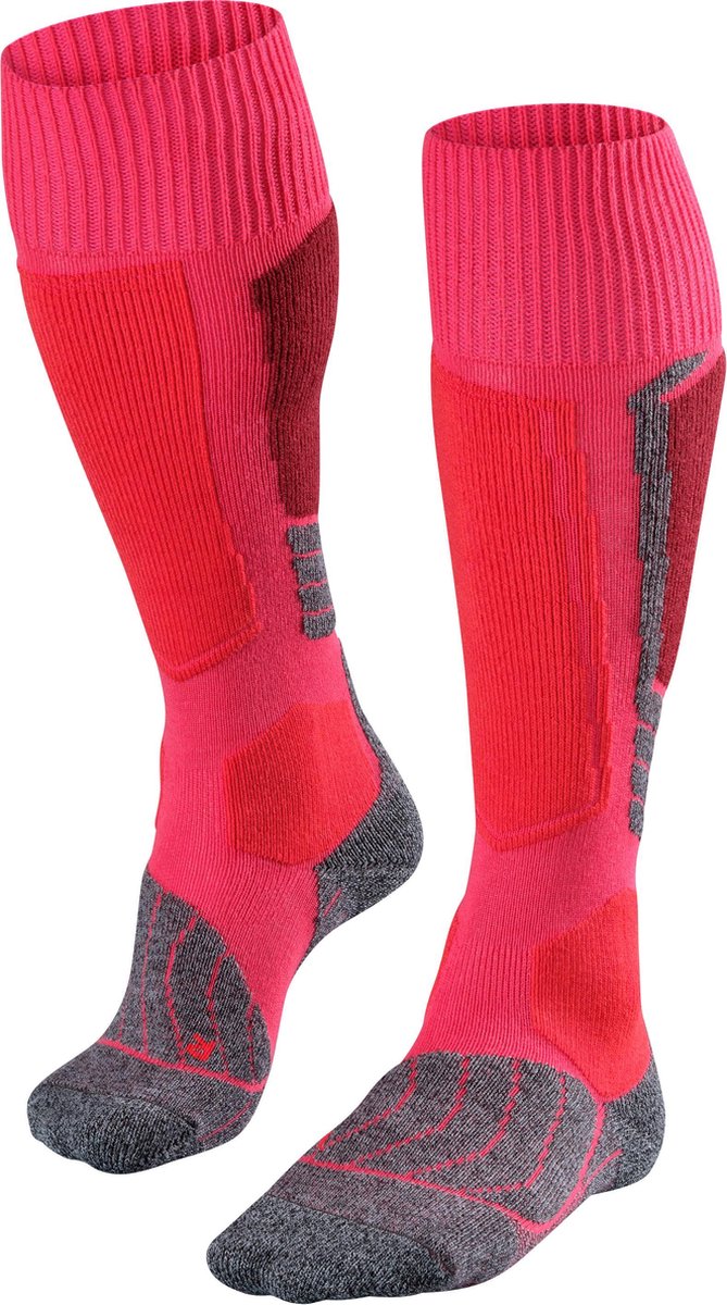 FALKE SK1 warm dik wol functioneel materiaal skisokken dames Rood