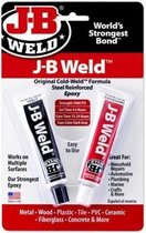 JB-Weld 8265+, (JB-Autoweld+), Zeer sterk belastbaar Vloeibaar Staal, met staalvezel versterkt Epoxy Koud-lasmiddel Incl. Verstuiver Flacon JB/QUIK/DG ontvetter!
