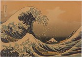 Vintage Poster De Grote Golf van Kanagawa - Great Wave of Kanagawa - Retro Style Kunstwerk