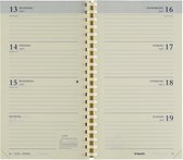 Brepols Zakagenda 2022 -   Interplan - ZWART Nederlands- Zachte Kaft met Spiraal (9cm x 16cm)