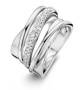 Silver Rose -R6327W-64 -Ring -925 Zilver gerodineerd -Cubic Zirkonia