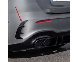 No Name Mercedes A Klasse W177 Canard Spoiler - AMG achterbumper pakket - hoogglans zwart