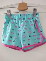 Meisjes korte broek hart mintgroen 158/164