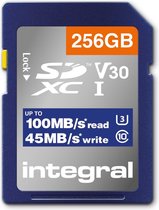 Integral High Speed SDHC/XC V30 UHS-I U3 256GB SD memory card INSDX256G1V30