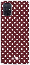 Samsung Galaxy A71 Hoesje Transparant TPU Case - Burgundy Dots #ffffff