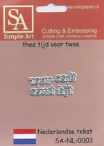 Simple Art Nederlandse tekst snijmal thee tijd voor twee