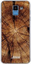 Samsung Galaxy J6 (2018) Hoesje Transparant TPU Case - Tree Rings #ffffff