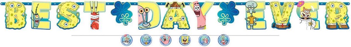 Amscan - Slinger Beste Day Ever - SpongeBob- 320 cm