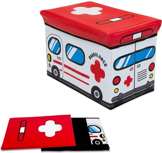 GMMH Sgabello Amore Bus pieghevole originale Toy Box Toy Chest