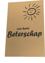 Kraft 'van harte Beterschap ☼' beterschapskaart - incl envelop