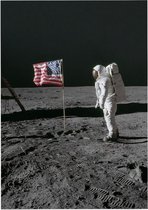 Armstrong photographs Buzz Aldrin (maanlanding) - Foto op Forex - 90 x 120 cm