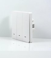 Tuya Smart Licht Schakelaar 3-gang - geen nuldraad benodigd - Lichten aan en uit zetten met smart assistent Google Home en Alexa