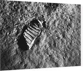 Apollo 11 lunar footprint (maanlanding) - Foto op Plexiglas - 60 x 40 cm