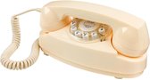 Wild & Wolf Princess Elegante retro vaste telefoon - met druktoets - cream