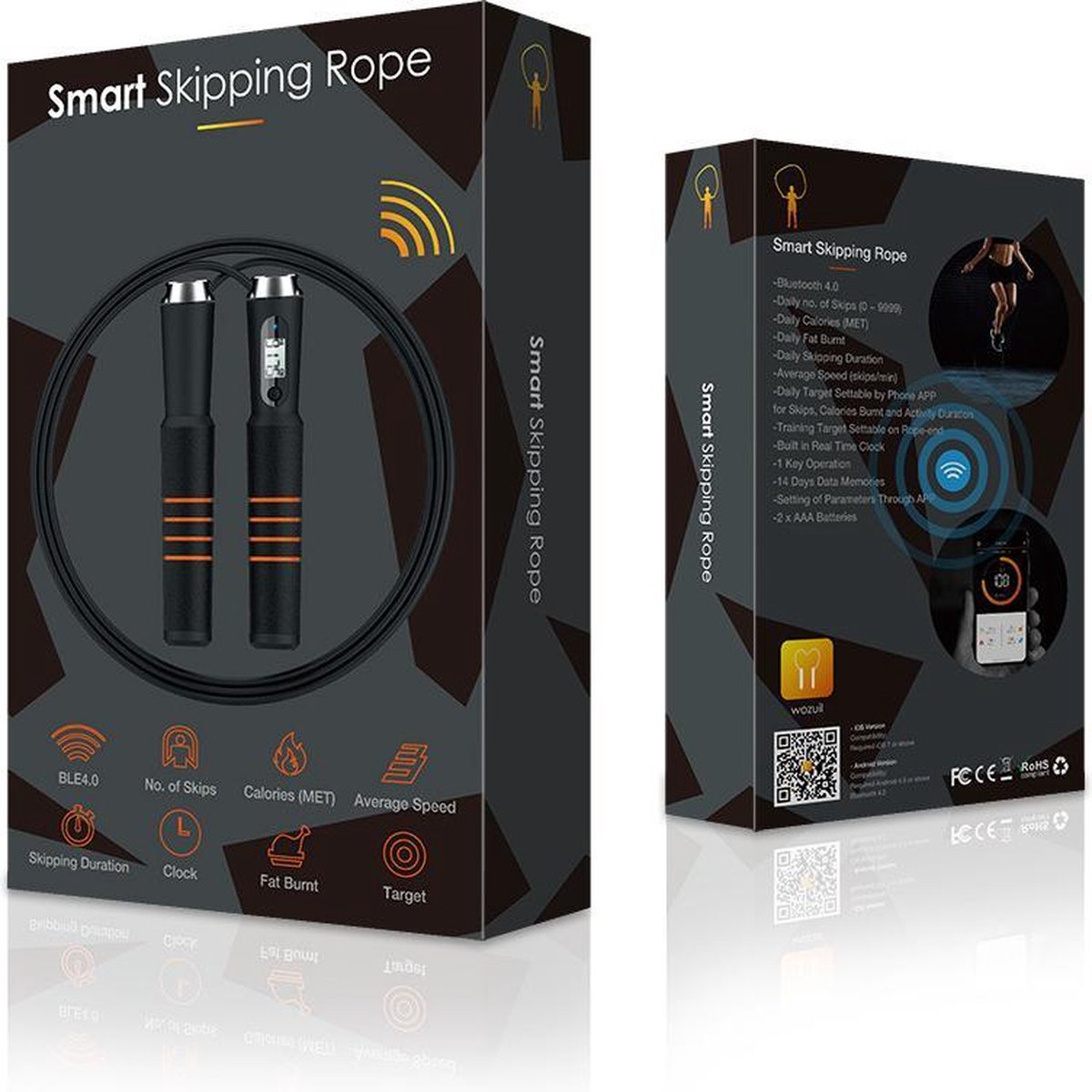 Corde à sauter Bluetooth SmartRope avec application mobile Compteur Consommation...