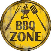 Wandbord - BBQ Zone / Barbecue Zone - kado tip Man cave Tuin
