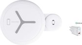DrPhone REFORM®- Inklapbare  2 in 1 Wireless Qi Lader – Apple Watch 6 / Apple Watch 4 / 3 & o.a iPhone 12 / iPhone 11 Pro Max / XS / XR - Wit