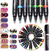 1 Nail Art Pen Geel 7ml - Nagel Tekening - Nagelversiering - Make-up - Nagellak - Nagels Kleuren Verven