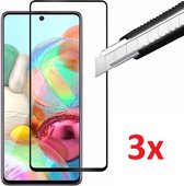 Full Cover 3D Edge Screenprotector - Geschikt voor Samsung Galaxy A71 (5G) - Glas - Transparant