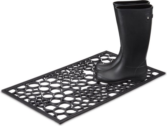 Relaxdays deurmat rubber - antislip - voetmat - entreemat - schoonlooopmat - droogloopmat - Relaxdays