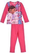 Disney Junior - Doc McStuffins - 2-delige Pyjama-set - Model "Healthy Smiles" - Roze & Multi-kleur - 116 cm - 6 jaar