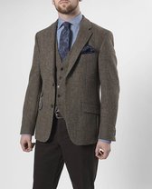 Harris Tweed Normale pasvorm, 2 knoops colbert met zijsplitten en elbow patches Harris Tweed jackets Heren Colbert Maat EU46
