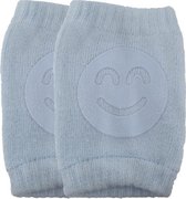 Set van 4 baby kniebeschermers - Smiley - Blauw - Baby kniepads - Unisex - One size - oDaani