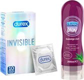 Durex Invisible Extra dunne condooms & Durex Play 2 in 1 massage en glijmiddel