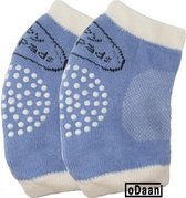 Set van 4 baby kniebeschermers - Wit / Blauw - Baby kniepads - Unisex - One size - oDaani