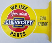 We Use Genuine Chevrolet Parts.  Aluminium uithangbord 34 x 45 cm.