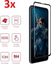 Full Cover 3D Edge Tempered Glass Screen Protector Geschikt Voor Honor 20 - Ultradun Gehard Glas - Optimale Display Bescherming - Volledige Dekking - Screenprotector Beschermglas -