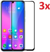 Full Cover 3D Edge Tempered Glass Screen Protector Geschikt Voor Honor 20 Lite - Ultradun Gehard Glas - Display Bescherming - Volledige Dekking - Screenprotector Beschermglas - Glasplaatje Sc
