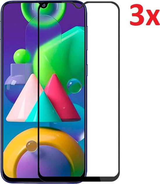 Wonder Ondraaglijk mug Full Cover 3D Edge Tempered Glass Screen Protector Geschikt Voor Samsung  Galaxy M21... | bol.com