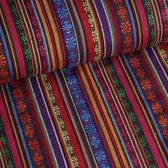 Funkytex Mexico stof multicolor Rood 4 Meter