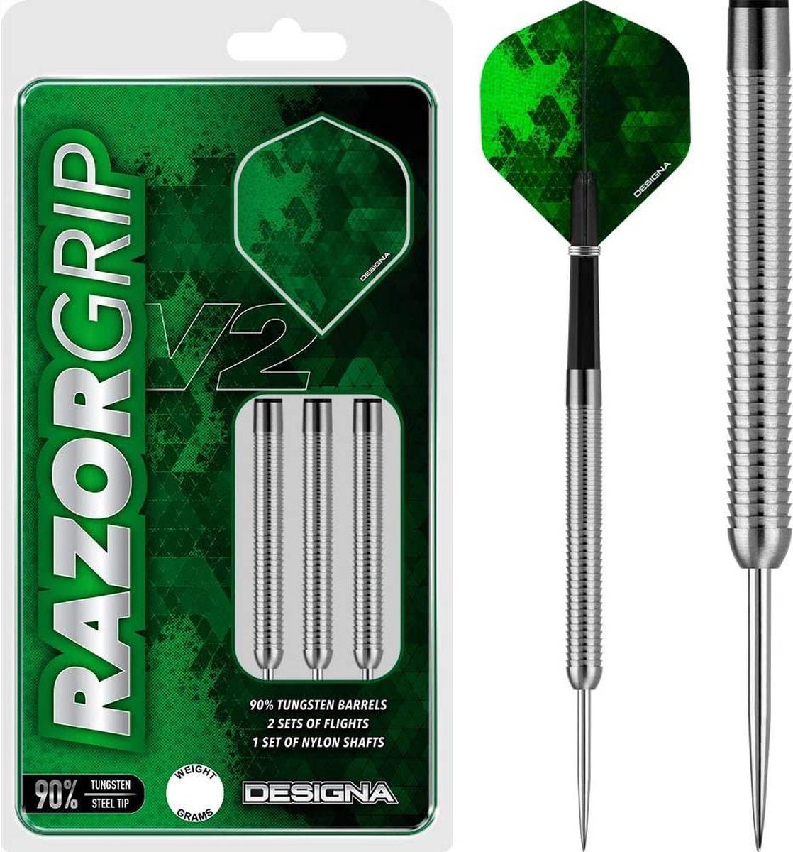 Designa Darts Razor Grip V2 Double Grip 26 gram