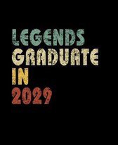 Legends graduate in 2029: Vintage Composition Notebook For Note Taking In School. 7.5 x 9.25 Inch Notepad With 120 Pages Of White College Ruled