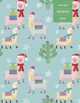 Wide Ruled Notes 110 Pages: Cactus Notebook for Kids, Teens and Students - Succulent Llama Pattern
