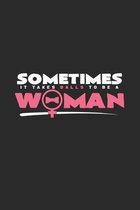 Sometimes Woman: 6x9 Feminism - dotgrid - dot grid paper - notebook - notes