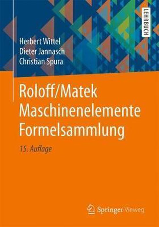Roloff/Matek Maschinenelemente Formelsammlung - cover