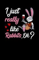 I Just Really Like Rabbits, Ok?: Cute Bunny Notebook