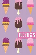 Notes: Ice Cream Blank Lined Journal To Write Notes Journal Or Track Habits