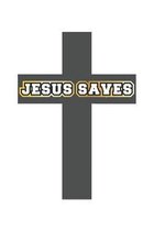 Jesus Saves: Notizbuch Geschenk-Idee - Karo - A5 - 120 Seiten