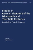 University of North Carolina Studies in Germanic Languages and Literature- Studies in German Literature of the Nineteenth and Twentieth Centuries