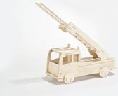 Pebaro Houten bouwpakket Brandweerwagen 17,5 x 7,5 x 31 cm