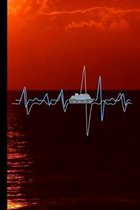 Boat Heartbeat: Sailing Ship Boating Oceans Yacht Gift For Captains And Sailors (6''x9'') Dot Grid Notebook To Write In