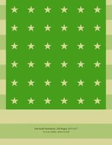 Dot Grid Notebook, 250 Pages, 8 x11 , US Flag Series, Green Cover