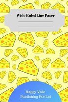 Cute Cheese Theme Wide Ruled Line Paper